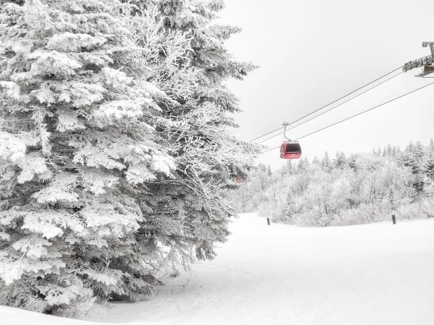 Mont Sainte Anne in the peak of winter.
