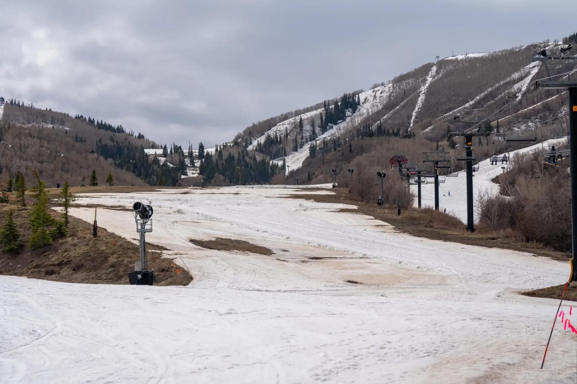 Snow conditions were poor at Park City Mountain on March 23, 2026. Credit: Jonathan Herrera/Park Record