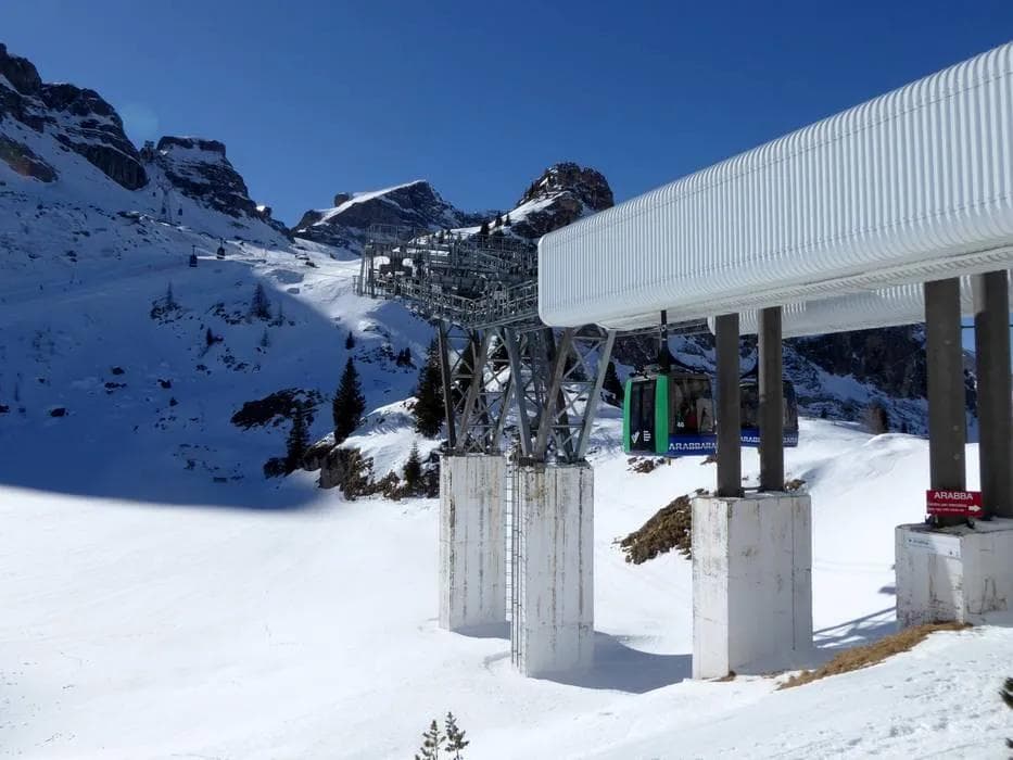 Ski lift and mountain transportation at Arabba Marmolada