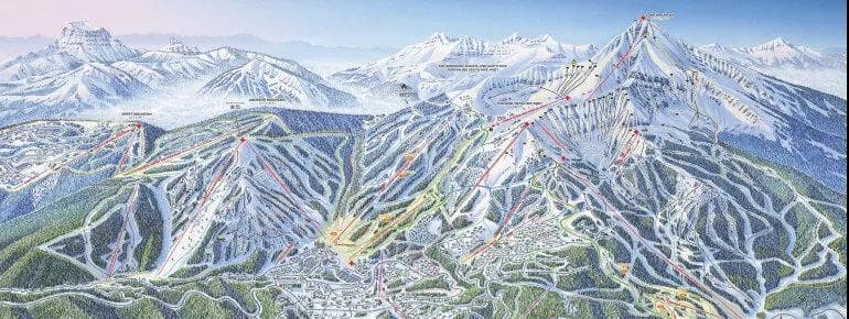 Big Sky Resort Trail Map - Credit Big Sky