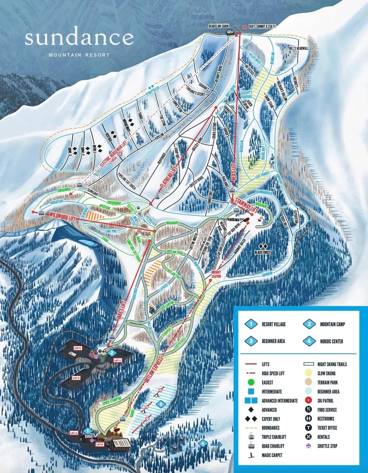 The updated map with the location of the new chairlift.