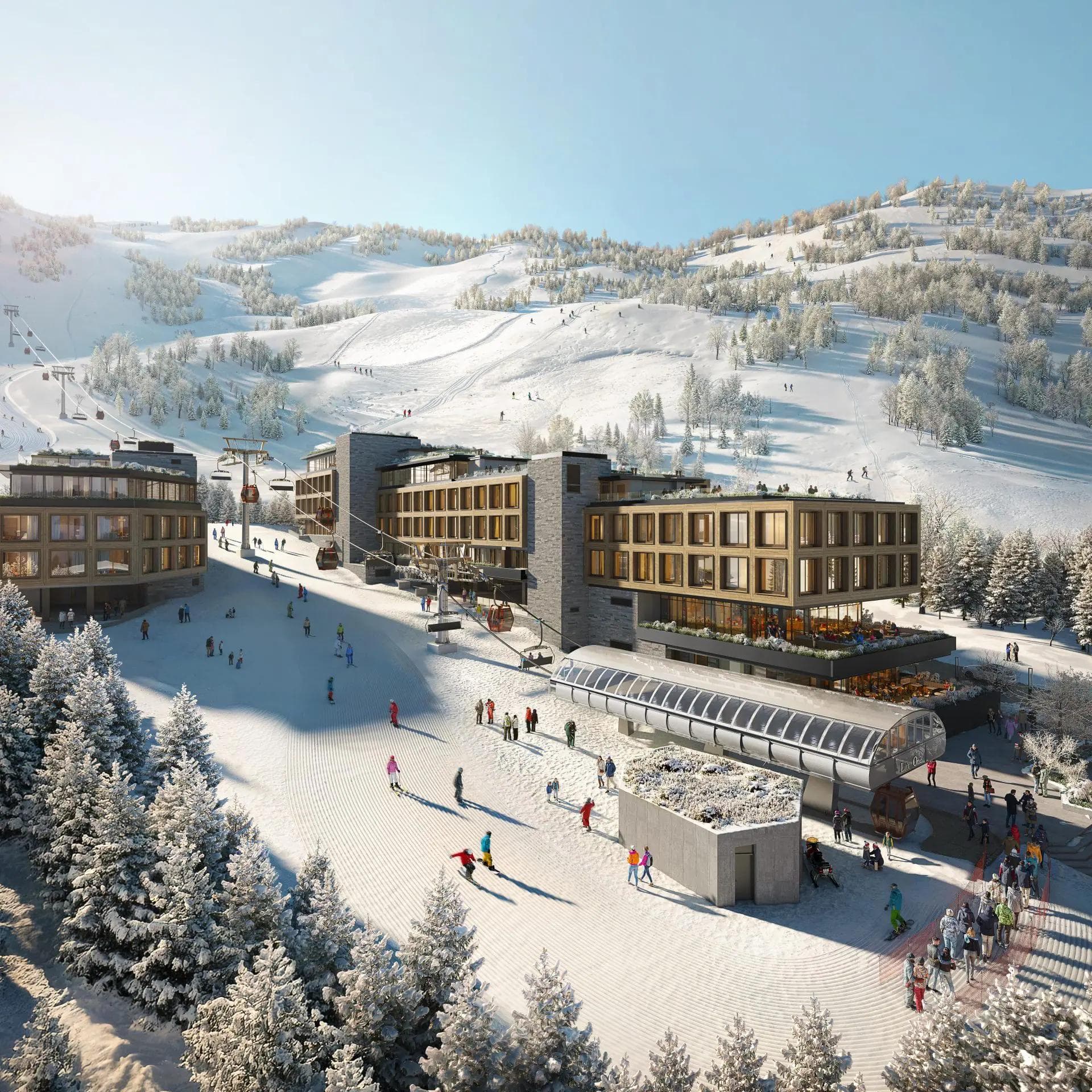 Chalet Alpina is being built right beside the iconic Lift One at Aspen Mountain