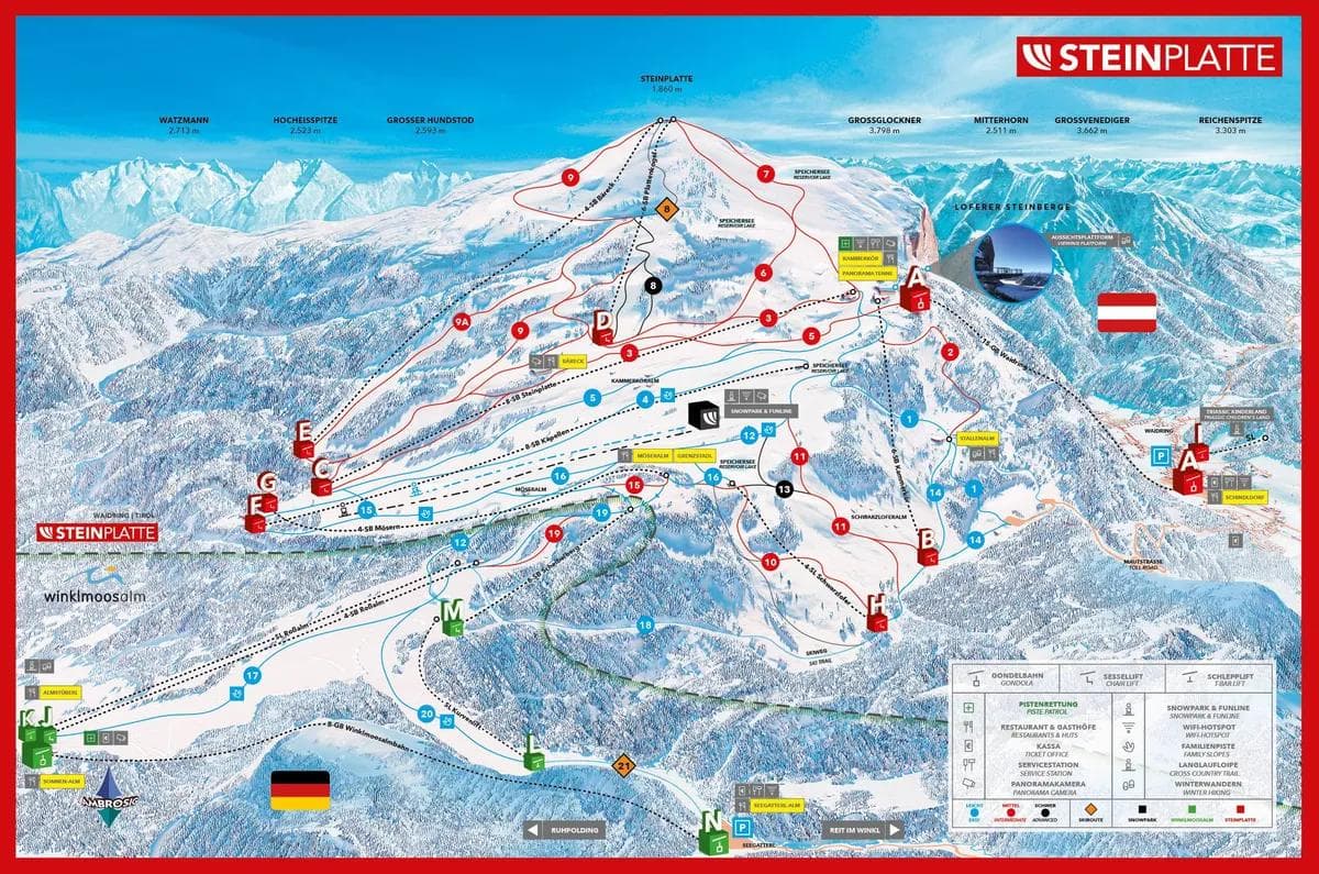 Steinplatte trail map.