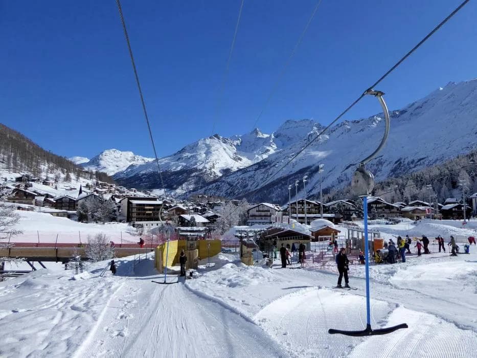 Ski lift and mountain transportation at Saas Fee