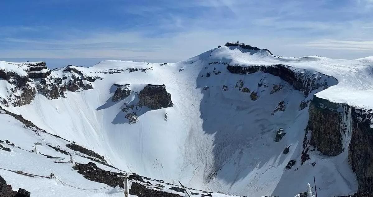 Ski Descent From The Top Of Japan