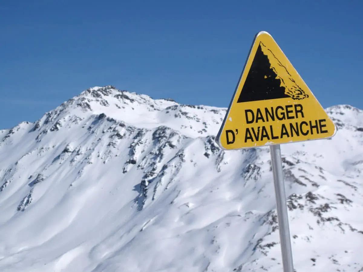 Avalanche Sign at La Plagne.