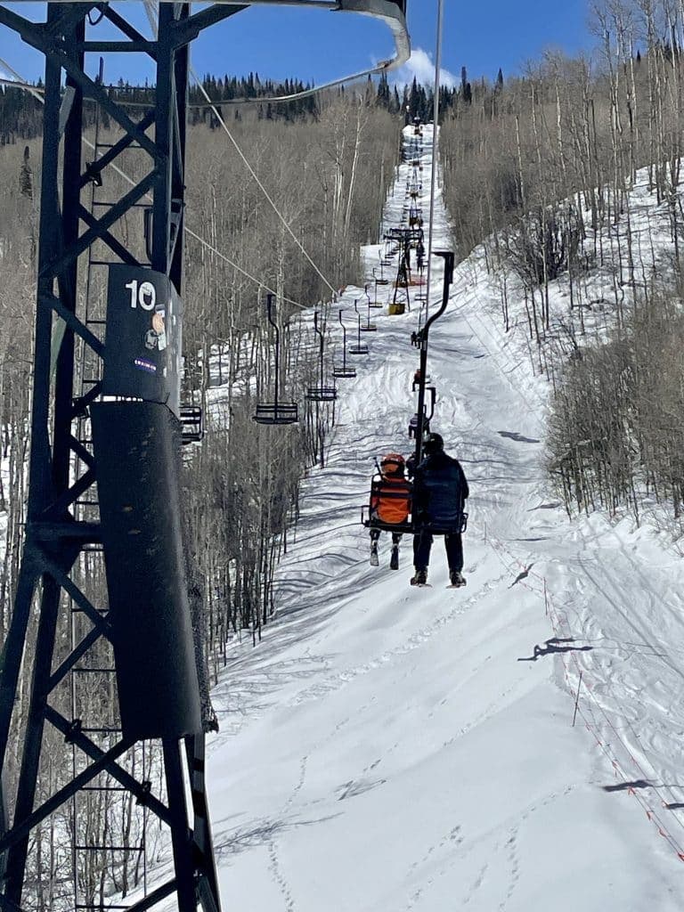 A more recent photo of the lift line.