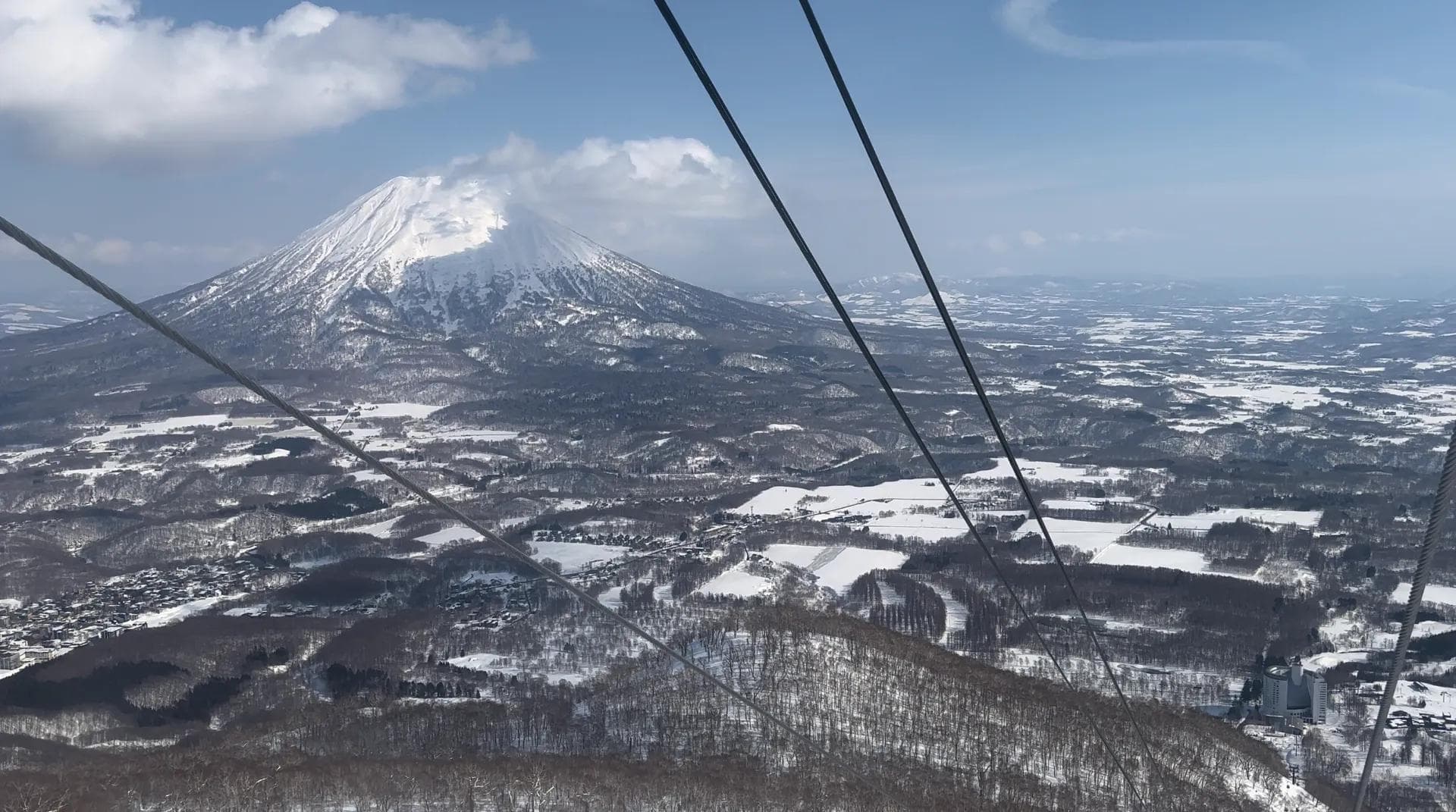 The view of Mt Yotei from the Niskeo gondola.