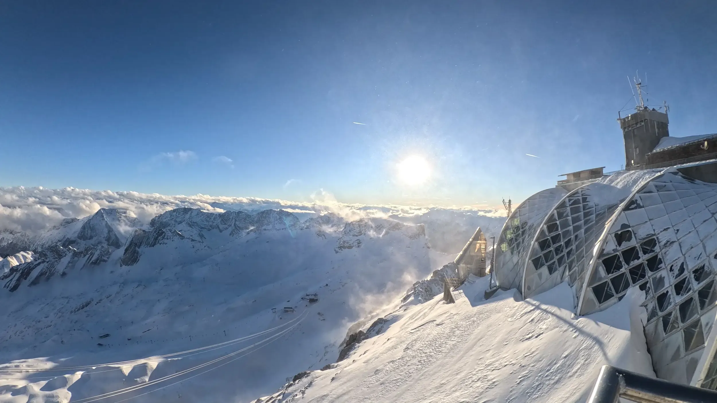 Zugspitze in the middle of winter is quite a sight to behold.