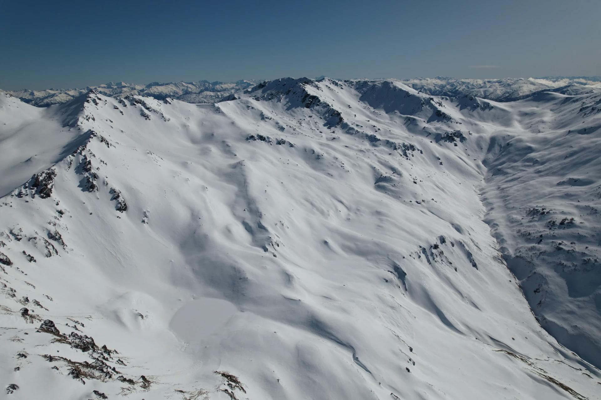 An aerial view of the new terrain in Doolans Basin.