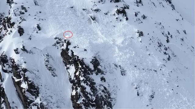 Location of where the two riders were found on the Tamlspitze