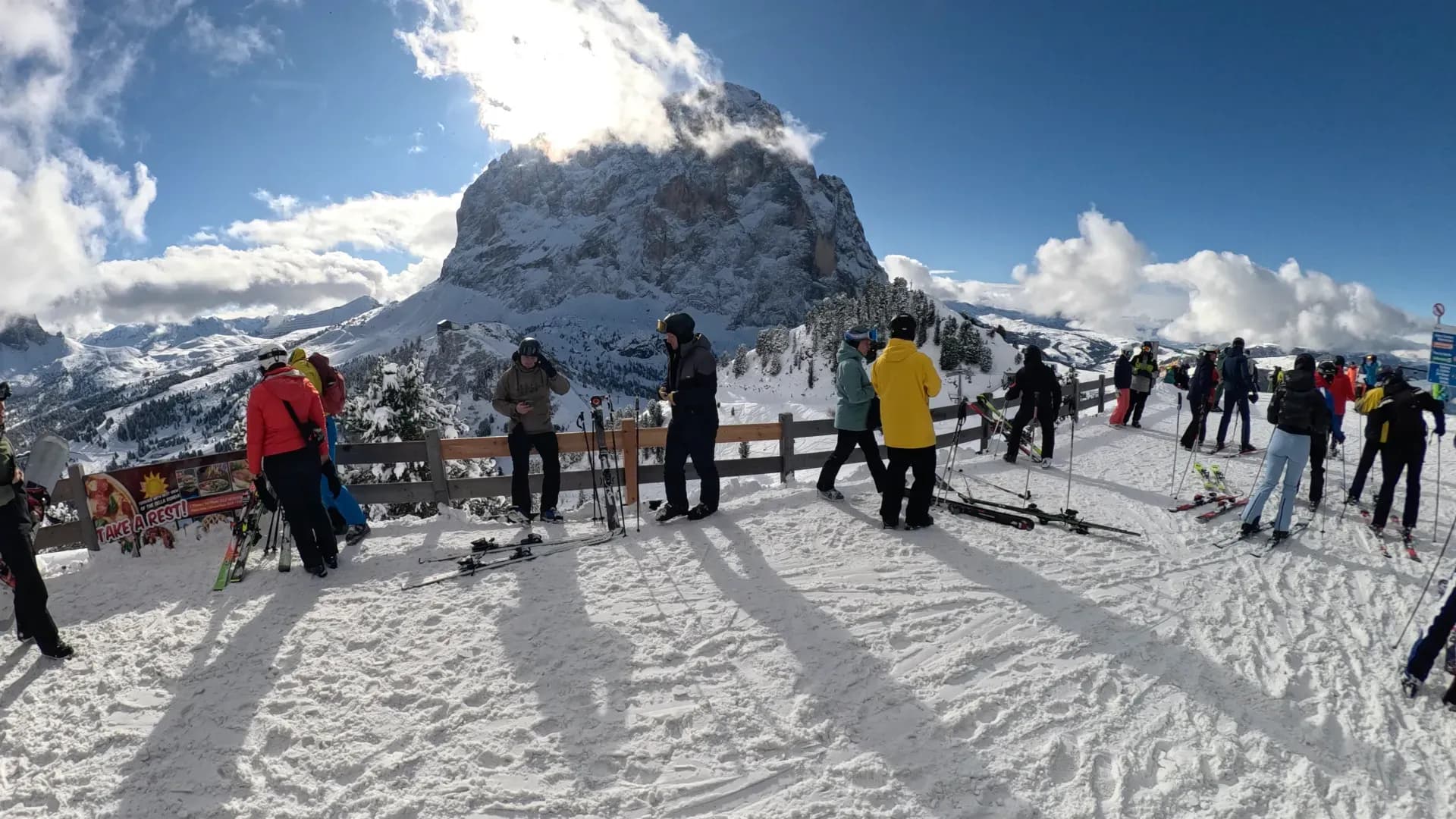 One of the most striking sights in all of Val Gardena is the towering Sassolungo massif.