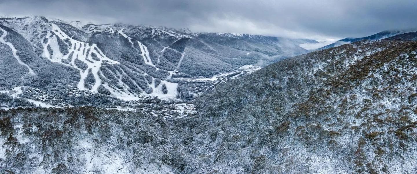 Thredbo in the peak of winter offers Australia's longest vertical descent.