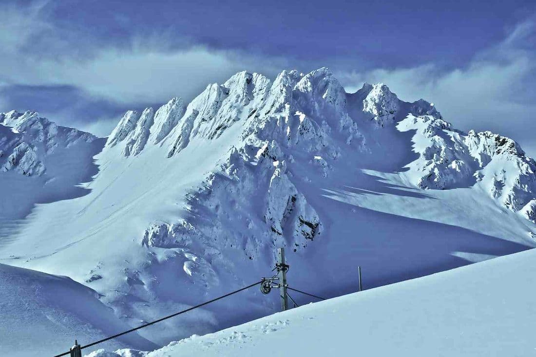 Snow and Mountain at Mt Olympus ski resort