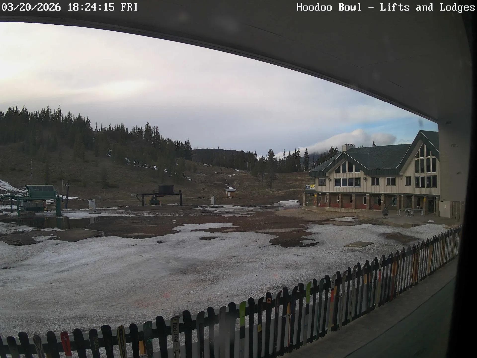 The webcam view at Hoodoo paints a sad picture.