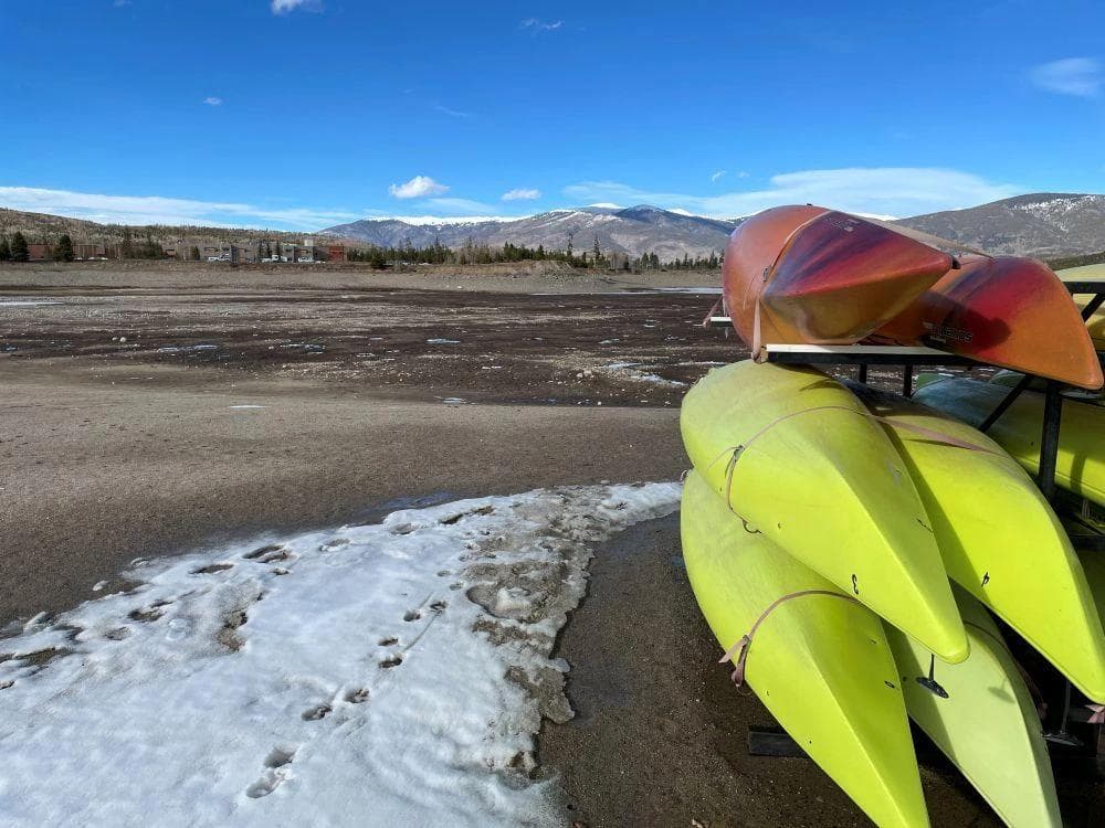 Summer recreation at Dillon Reservoir will be hampered by this winter's historically low snowpack. Photo credit: Denver Water.
