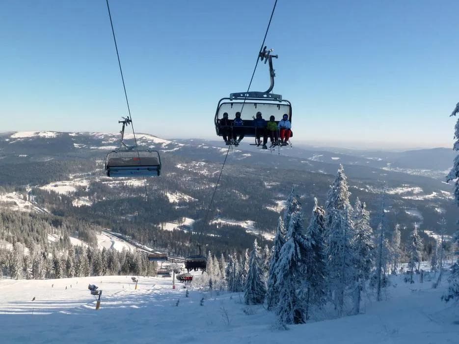 Ski lift and mountain transportation at Arber