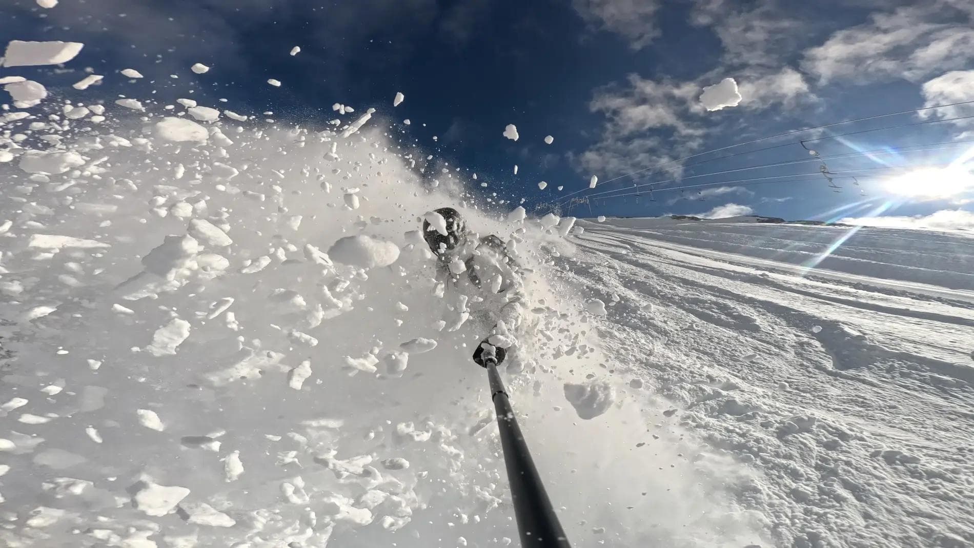 Getting deep at Hintertux on the glacier.