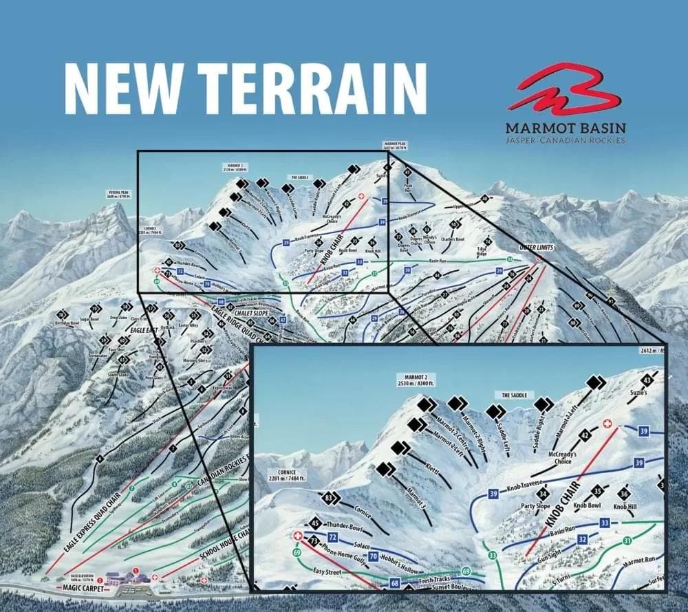 New Trail Map of Marmot Basin Cirque