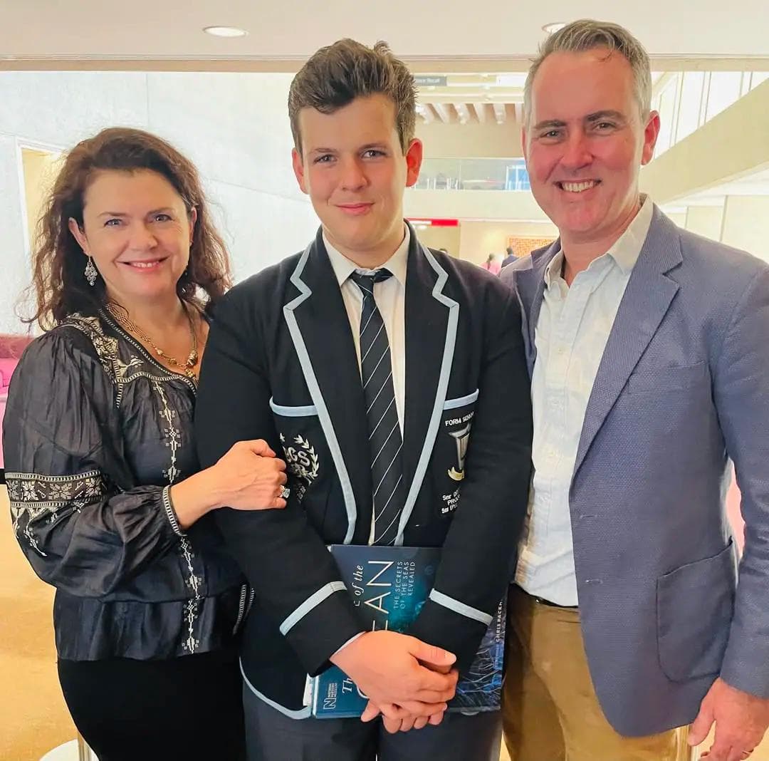 Sean Forrest and his parents.