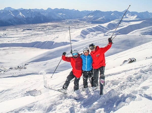 Roundhill skiers enjoying the fresh snow