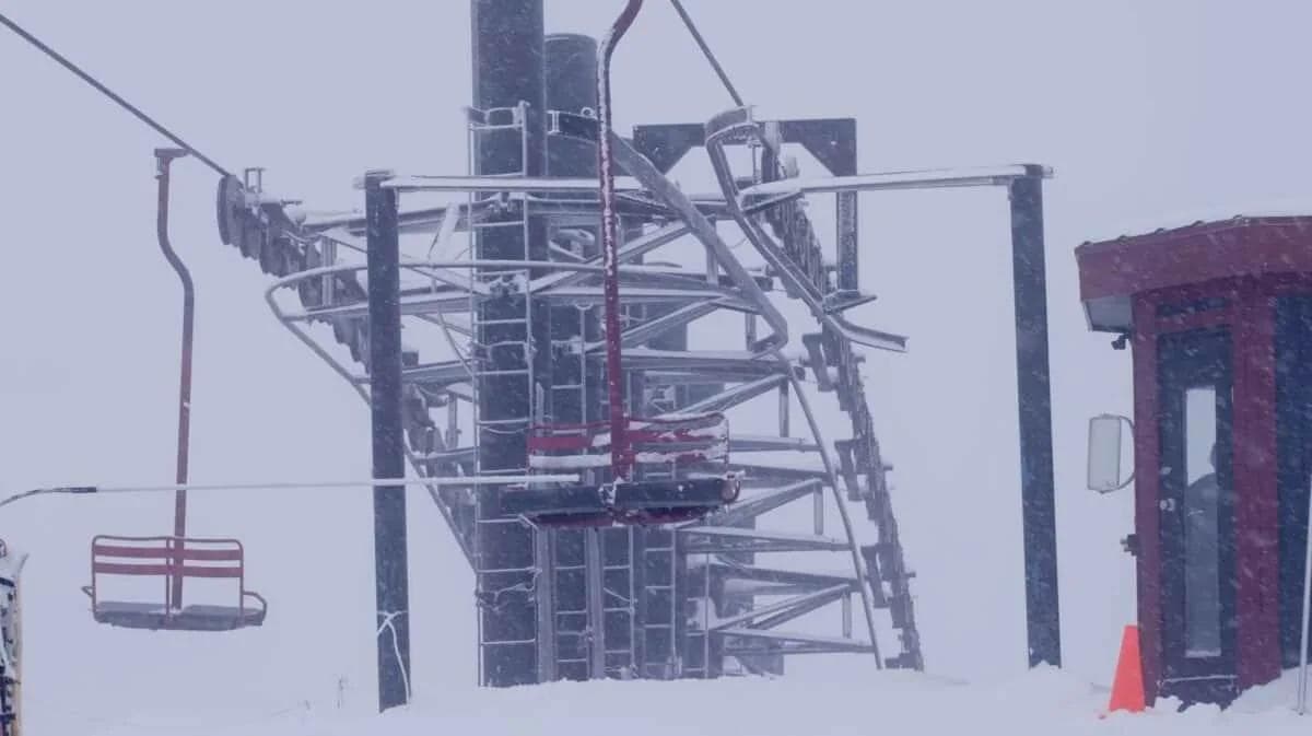 Chairlift at Silver Mountain near the avalanche site