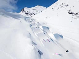 Looking direction up the terrain part at Pända Snowpark