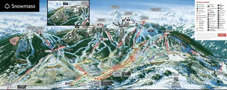 The current Aspen Snowmass Trail Map