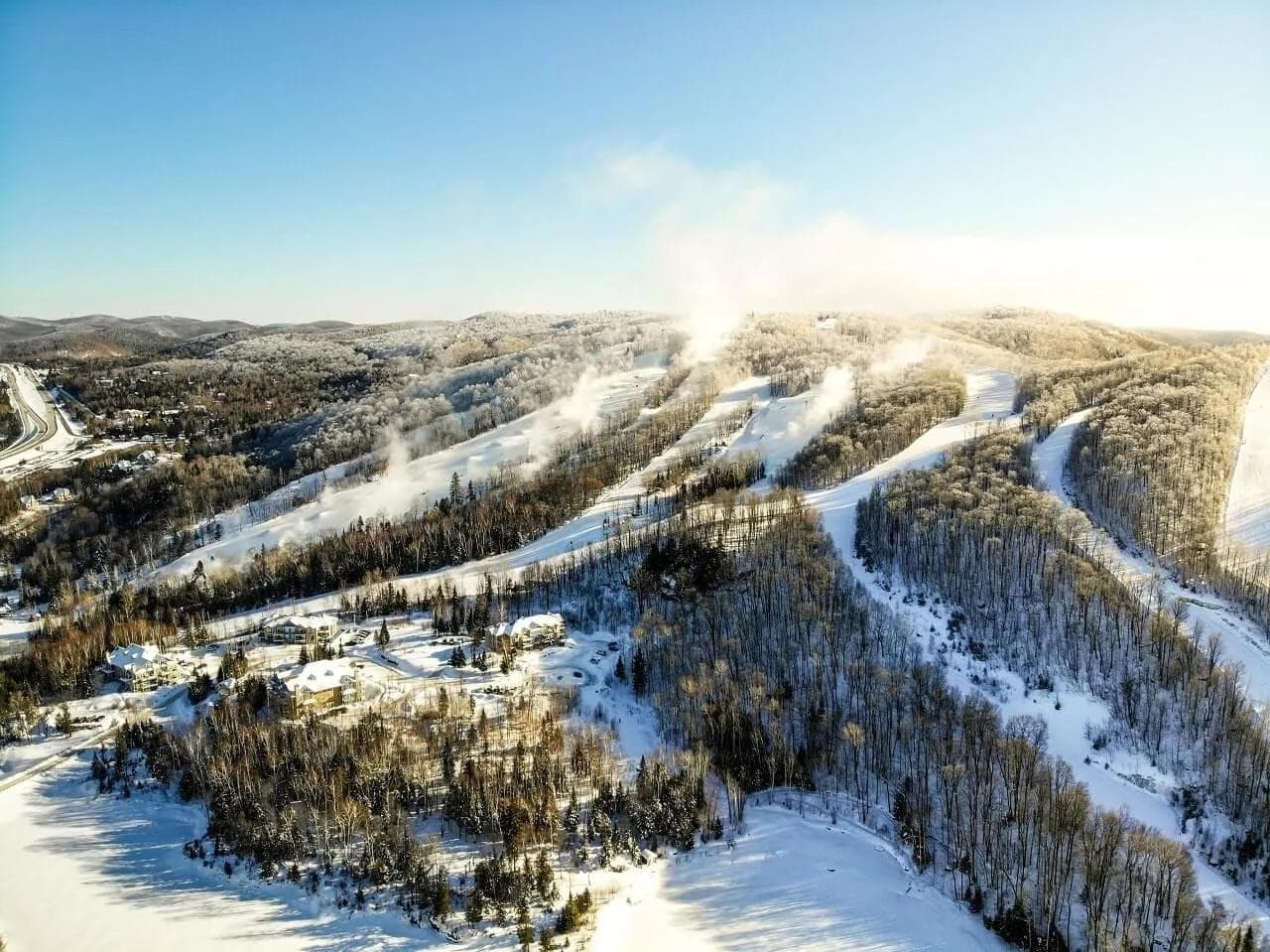 Winter and Snow at mountain ski resort