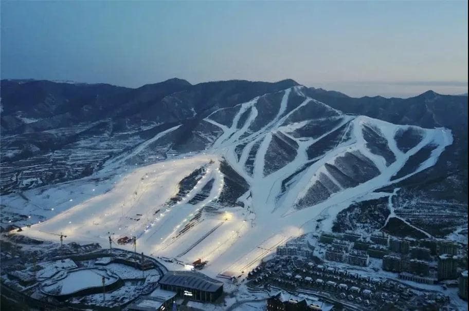 A ski resort in the skiing region of Chongli, China