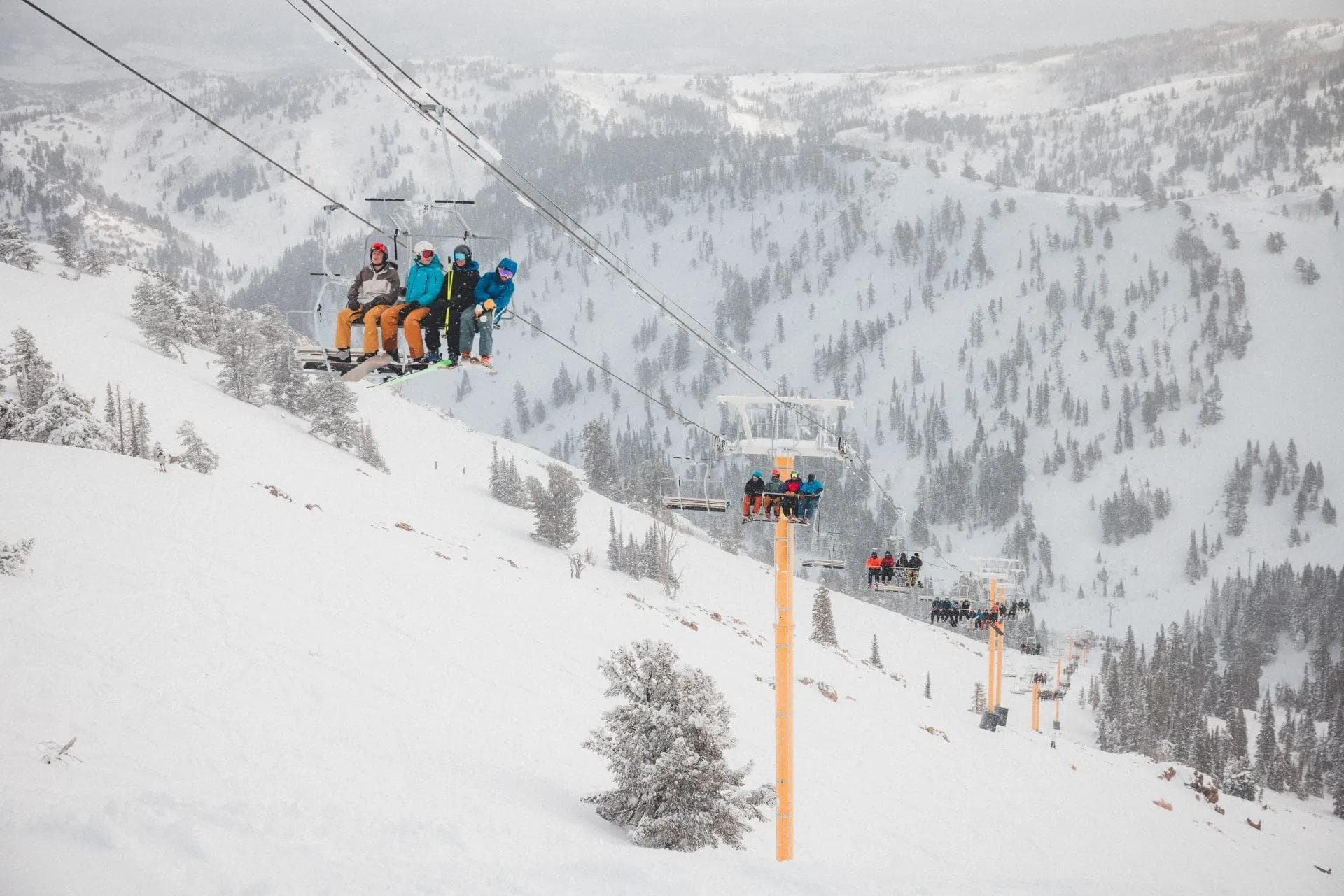 A chairlift at Powder Mountain