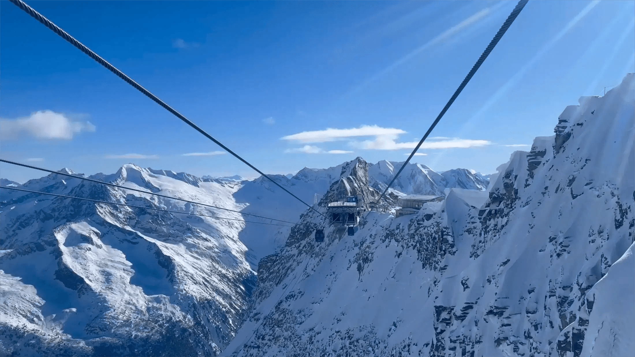 The view as you reach the summit at Hintertux Glacier.