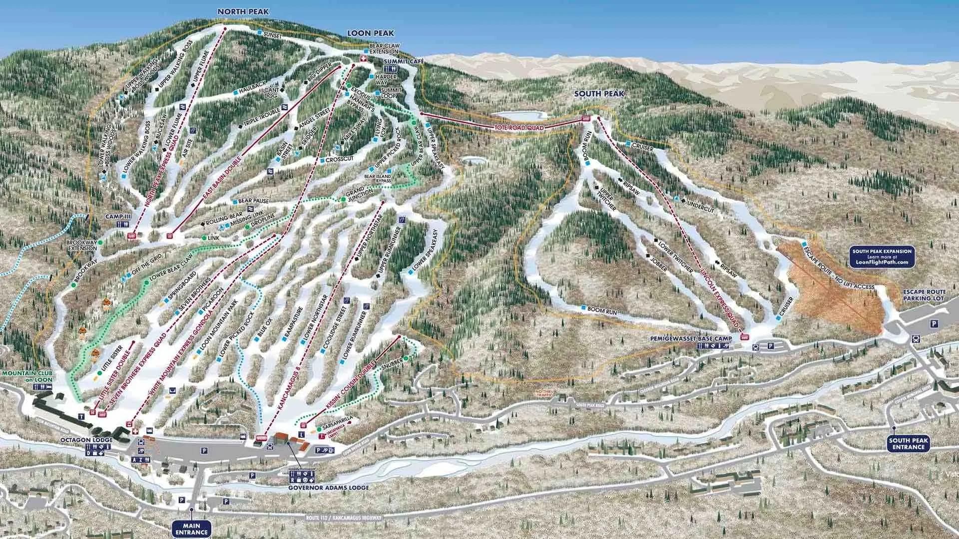 Loon Mountain Trail Map