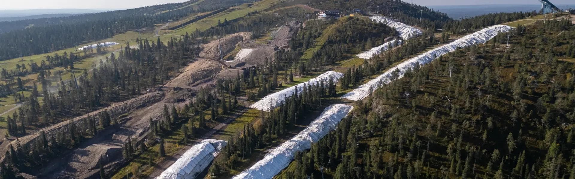 Snow farming happens every year at Ruka in Finland