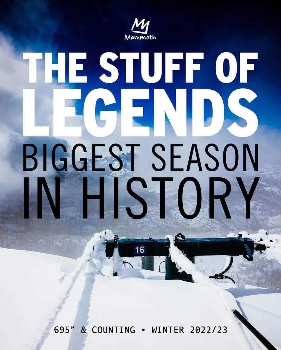 Mammoth Mountain, CA Breaks All Time Snowfall Record