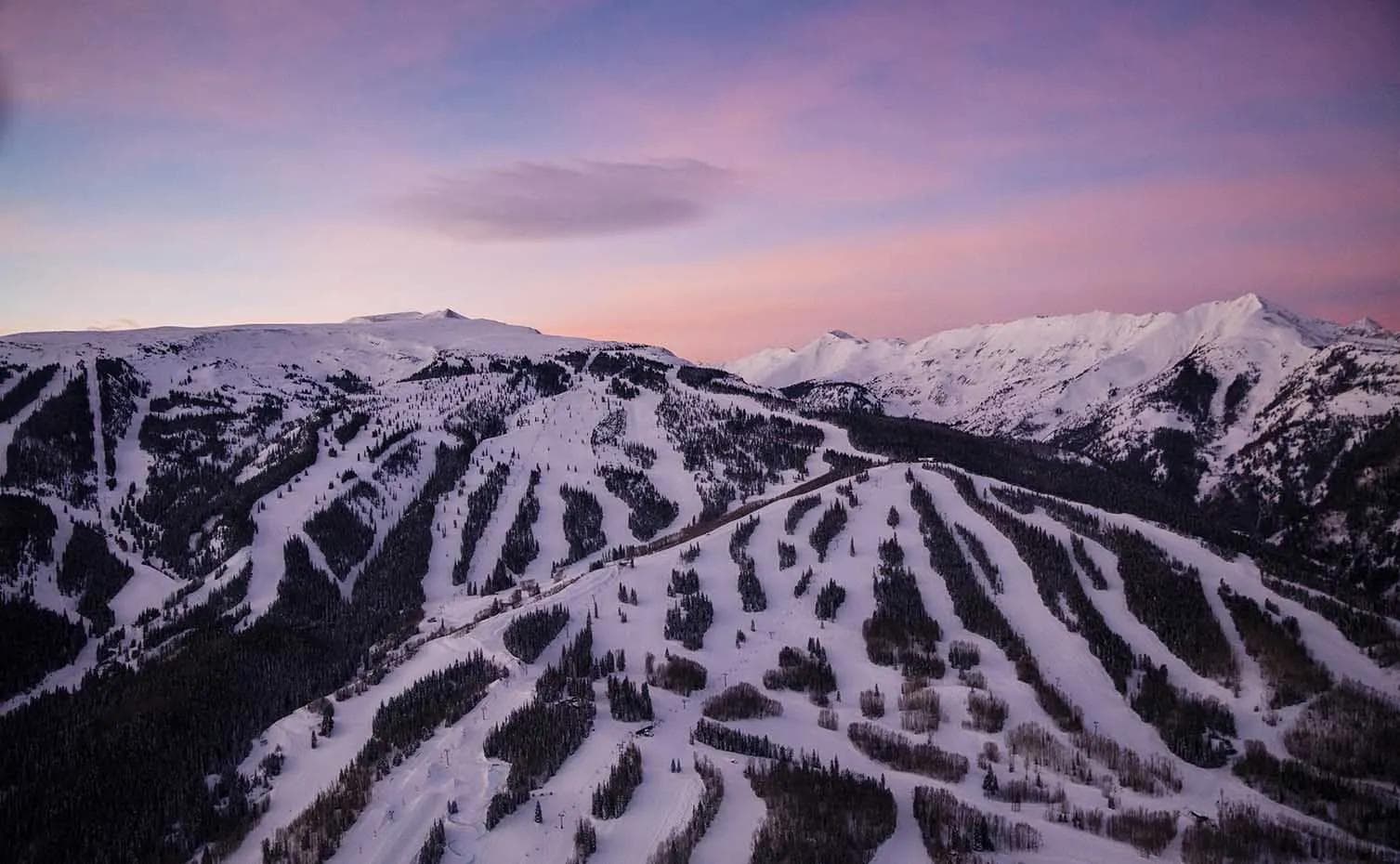 A high angle view of Aspen Snowmass