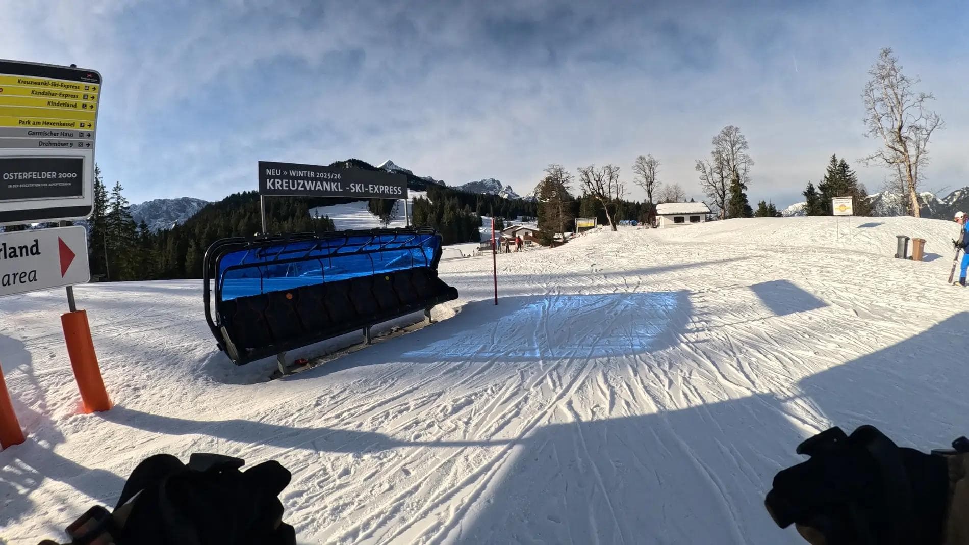 One of the new chairs on the new 8-seater Kreuzwankl Lift