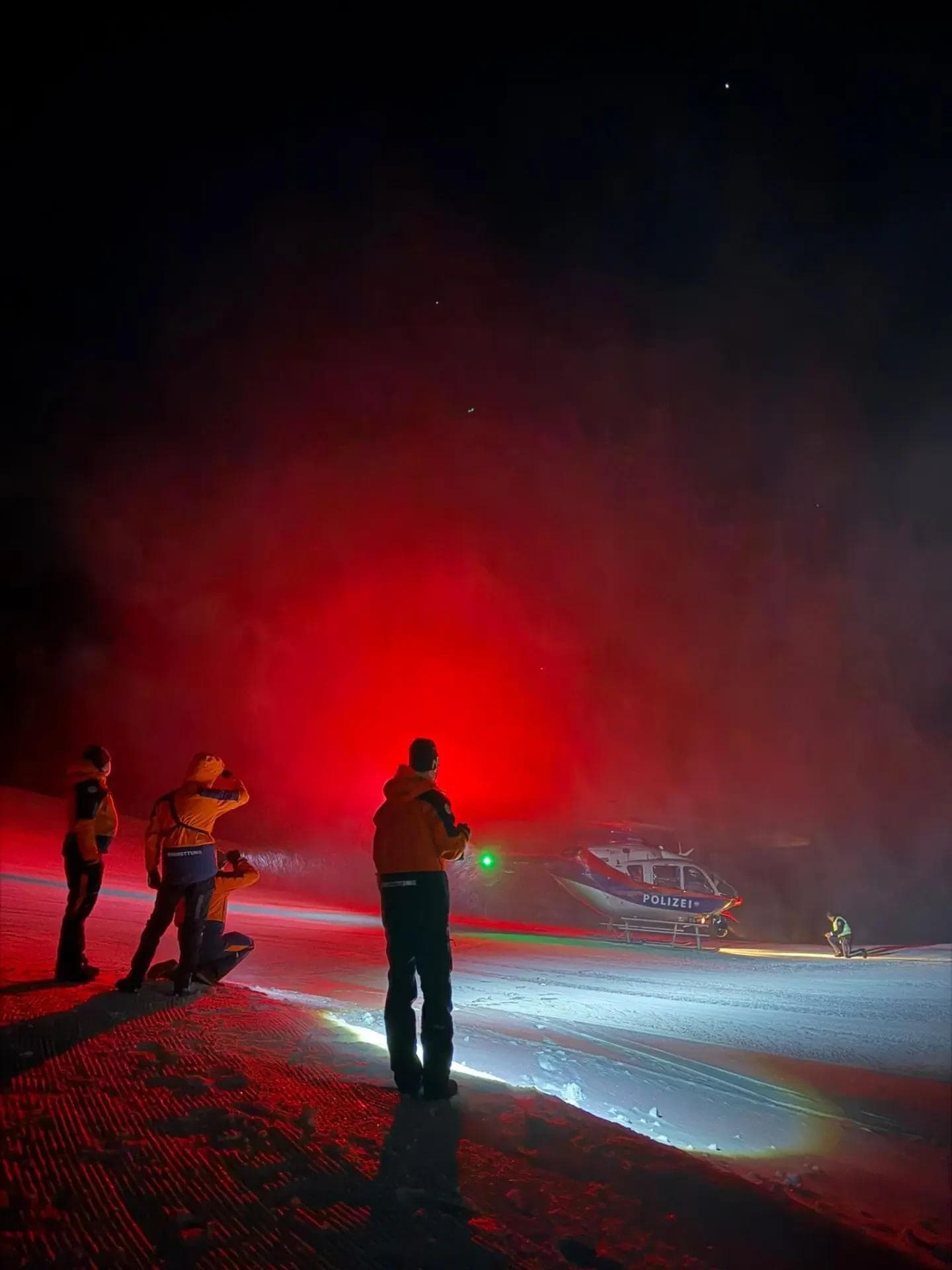 The rescue operation worked through the day and the night.