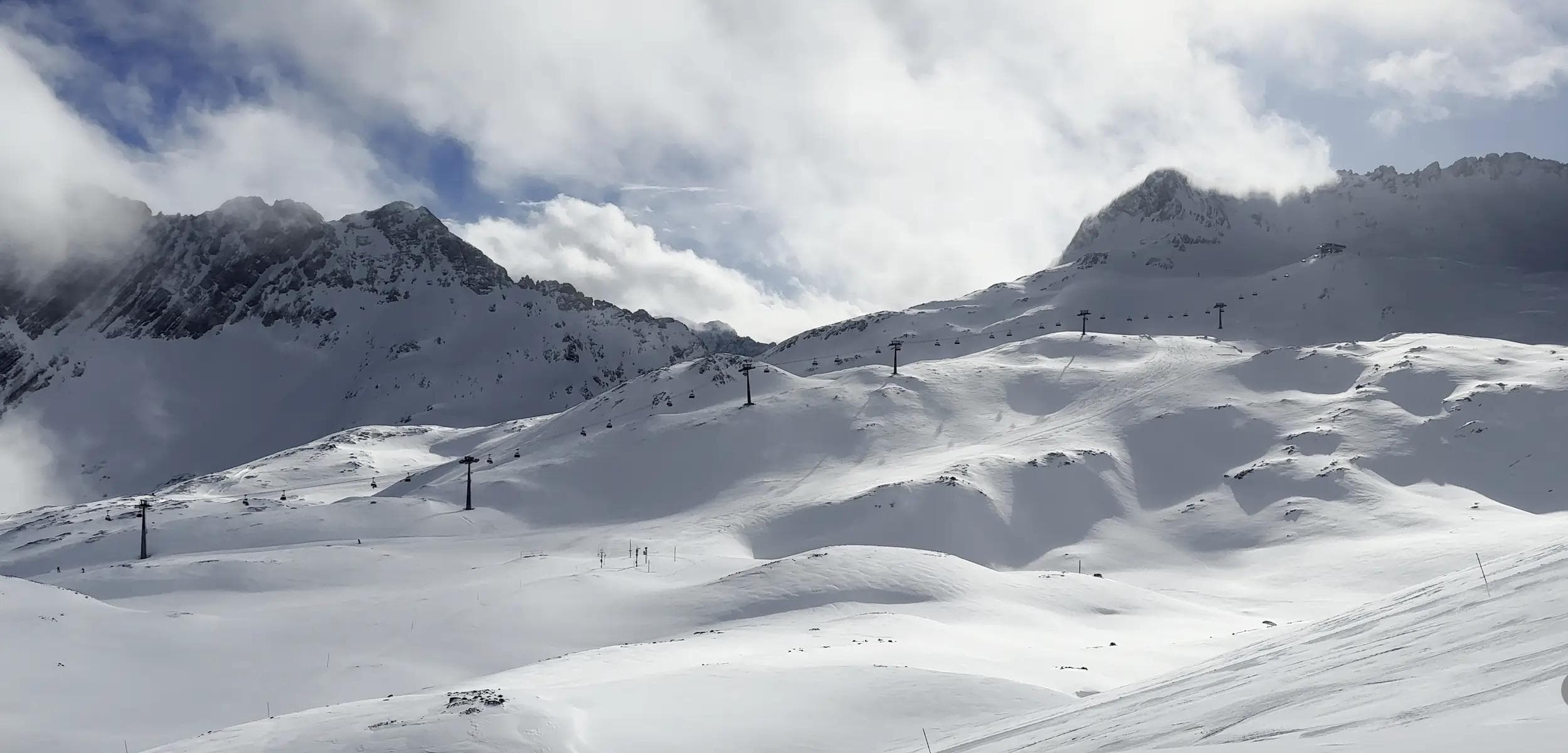 A sweeping view of the Zugspitze Glacier