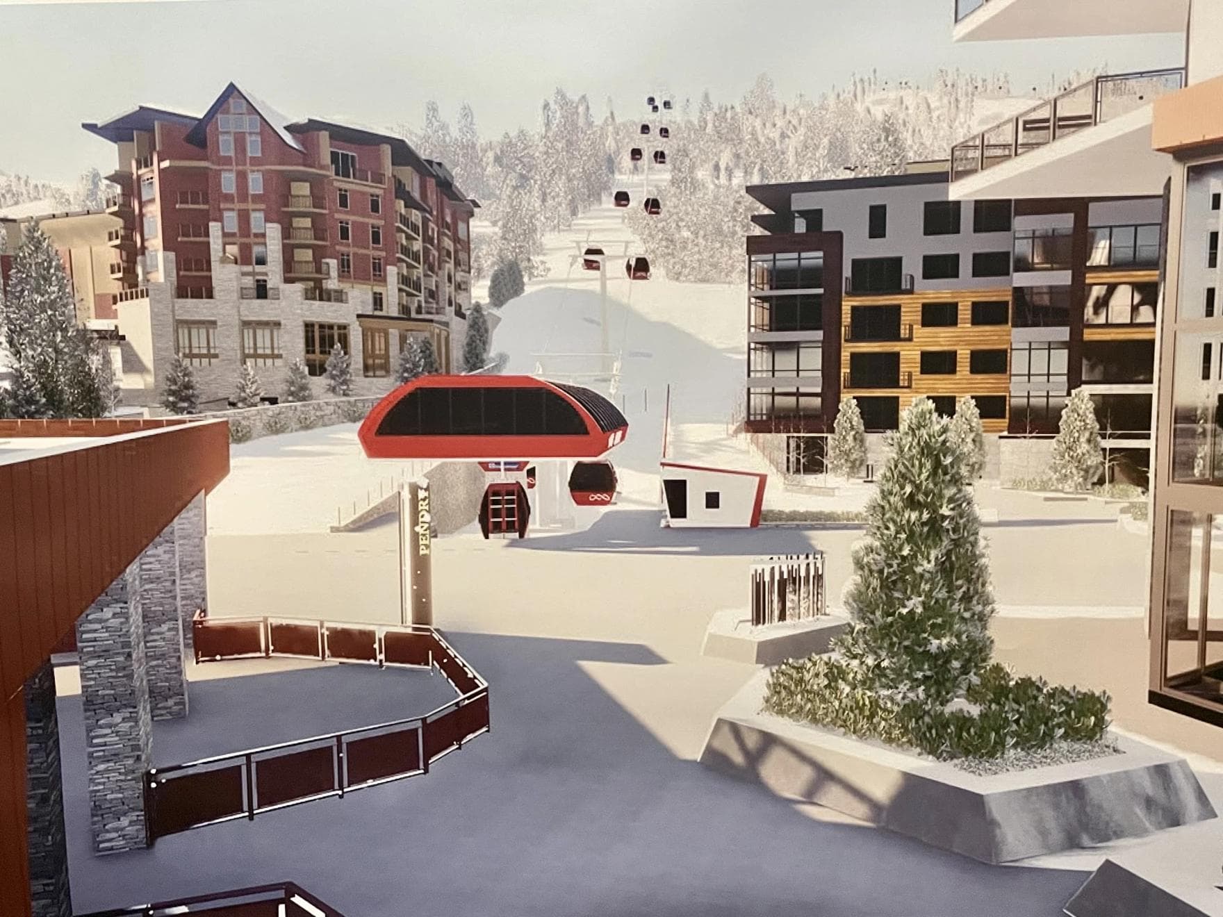 A rendering of the new gondola which opens in December at Park City