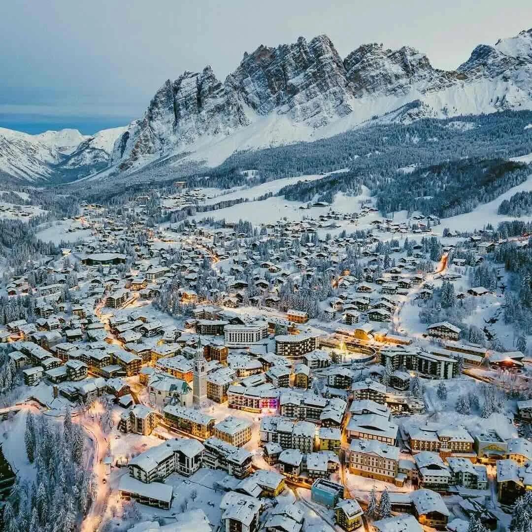The mountain town of Cortina d'Ampezzo