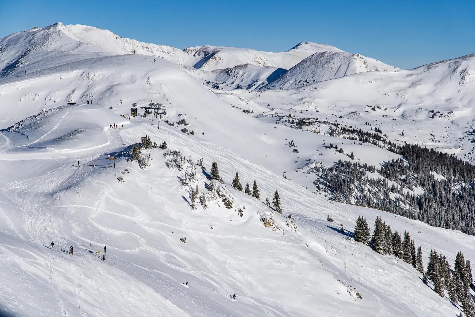 A high angle view of the Arapahoe Basin