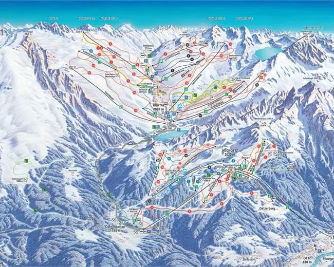Kühtai Ski Resort Trail Map