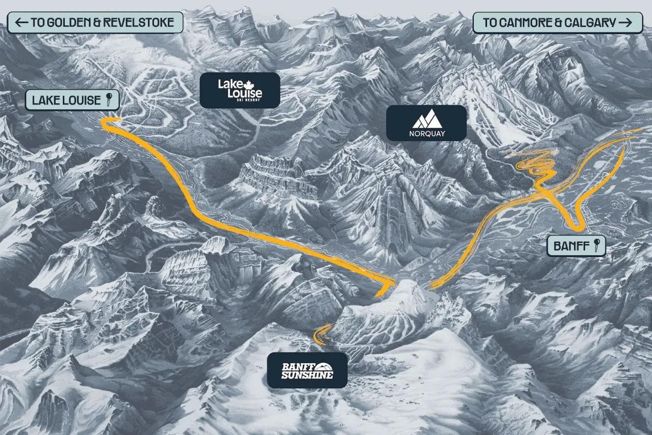 SkiBig3 Resorts Map