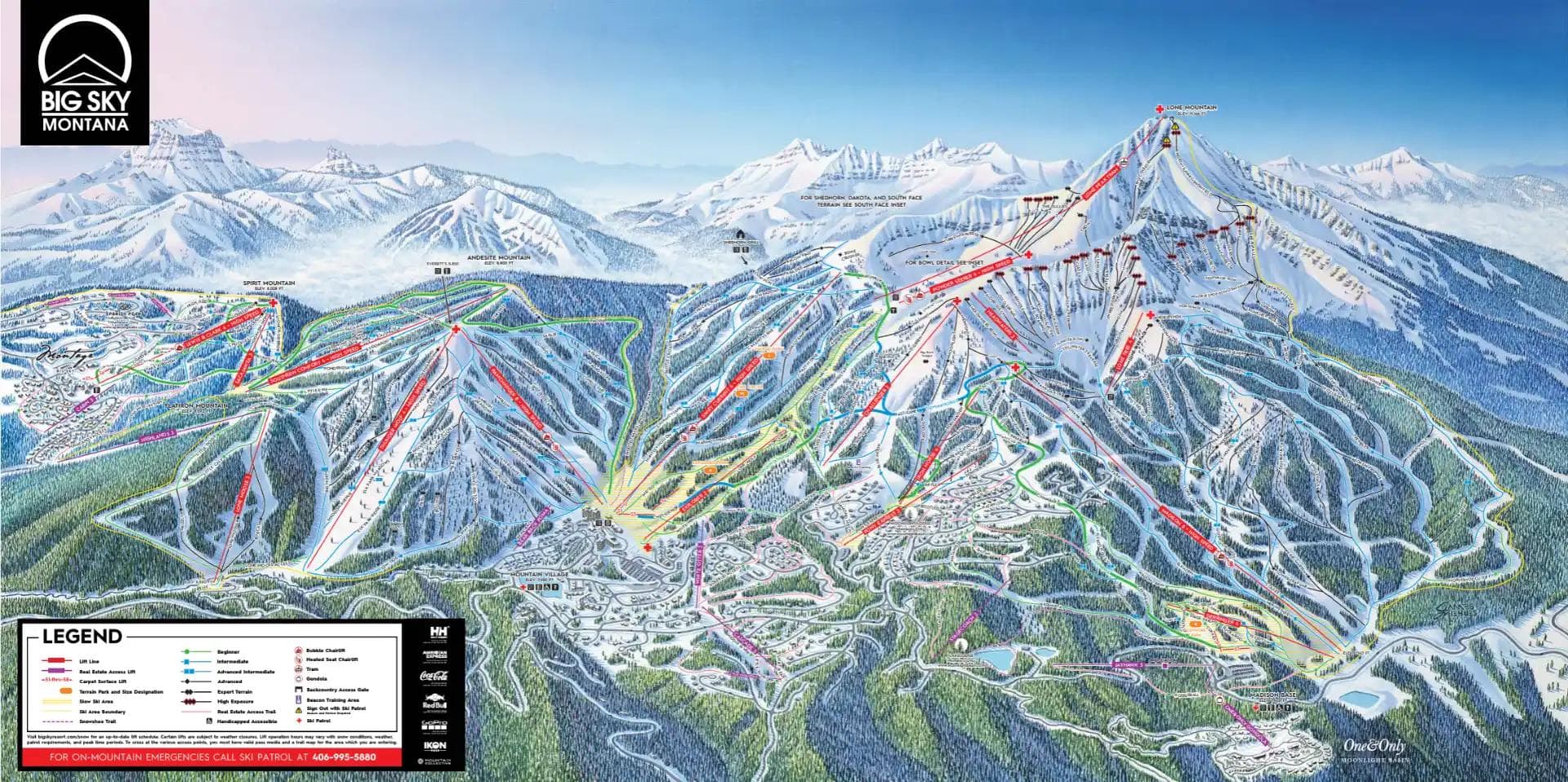 The Big Sky trail map for 2025
