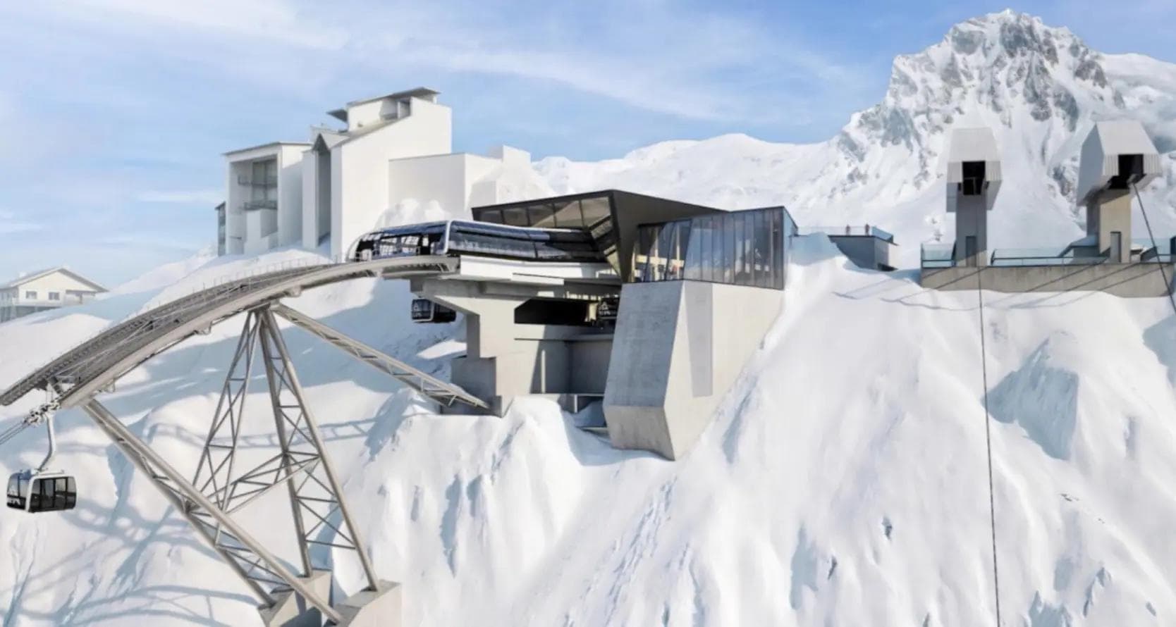 Renderings of the Plateau Rosá at 3,480 m.