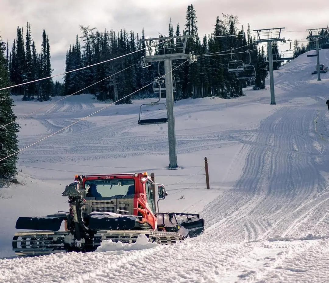 Snowcat grooming at Banff Sunshine