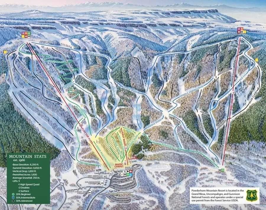 Powderhorn Trail Map