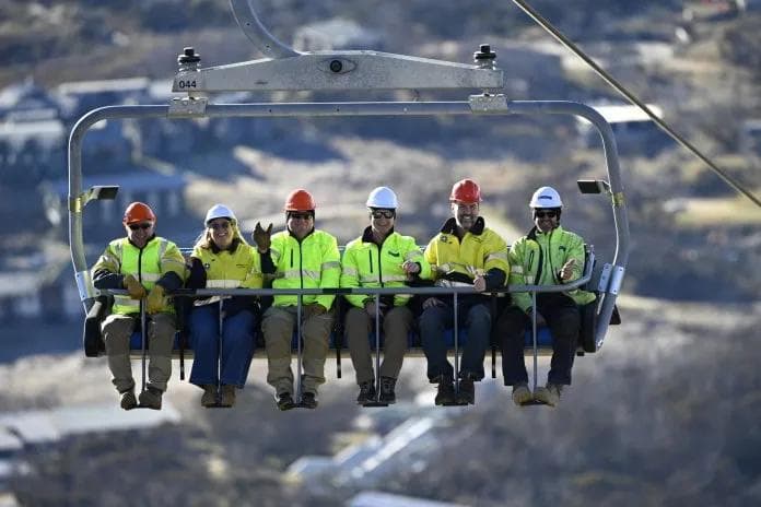 New Mt Perisher 6 chairlift takes a test run with the local team