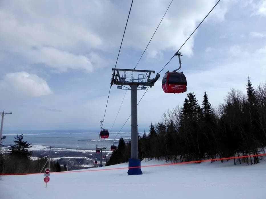 Ski lift and mountain transportation at Mont Sainte Anne